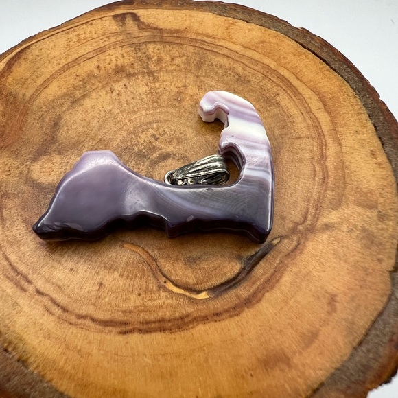 Jewelry | Purple Polished Shell Cape Cod Shaped Pendant | Poshmark